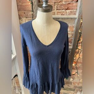 Lilly Pulitzer Navy Long Sleeve V-Neck Top